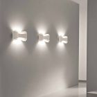 lámpara de pared Selene Ionic hecho en Italia, 40x12H20cm, acero y vidrio Viadurini