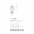 Selene Kluvì lámpara de techo de vidrio soplado Ø19 H 27 / 150cm Viadurini