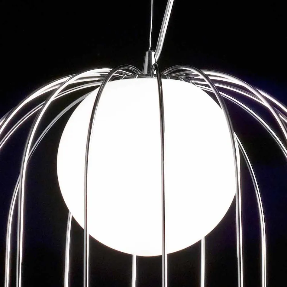 Lámpara de techo Selene Kluvì soplado Ø33 H 41/150 vidrio cm Viadurini