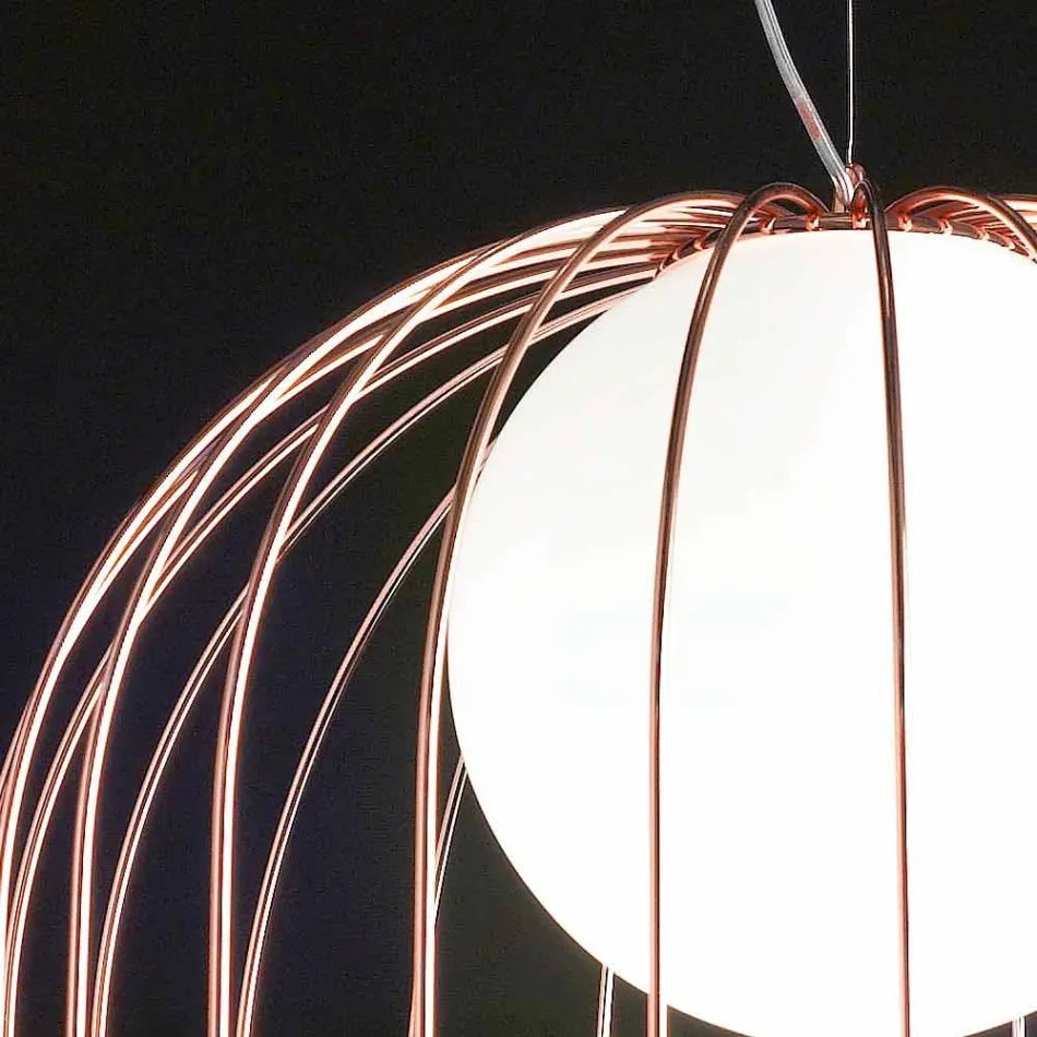 Selene Kluvì lámpara de techo de vidrio soplado Ø54 H 70 / 200cm Viadurini