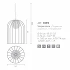 Selene Kluvì lámpara de techo de vidrio soplado Ø54 H 70 / 200cm Viadurini