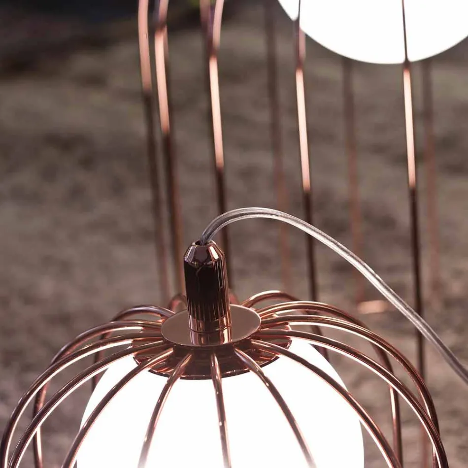 Selene Kluvì de la lámpara de mesa de diseño en vidrio soplado Ø54 H 70cm Viadurini