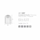 lámpara de mesa Selene Kluvì contemporánea en vidrio soplado Ø33 H41cm Viadurini