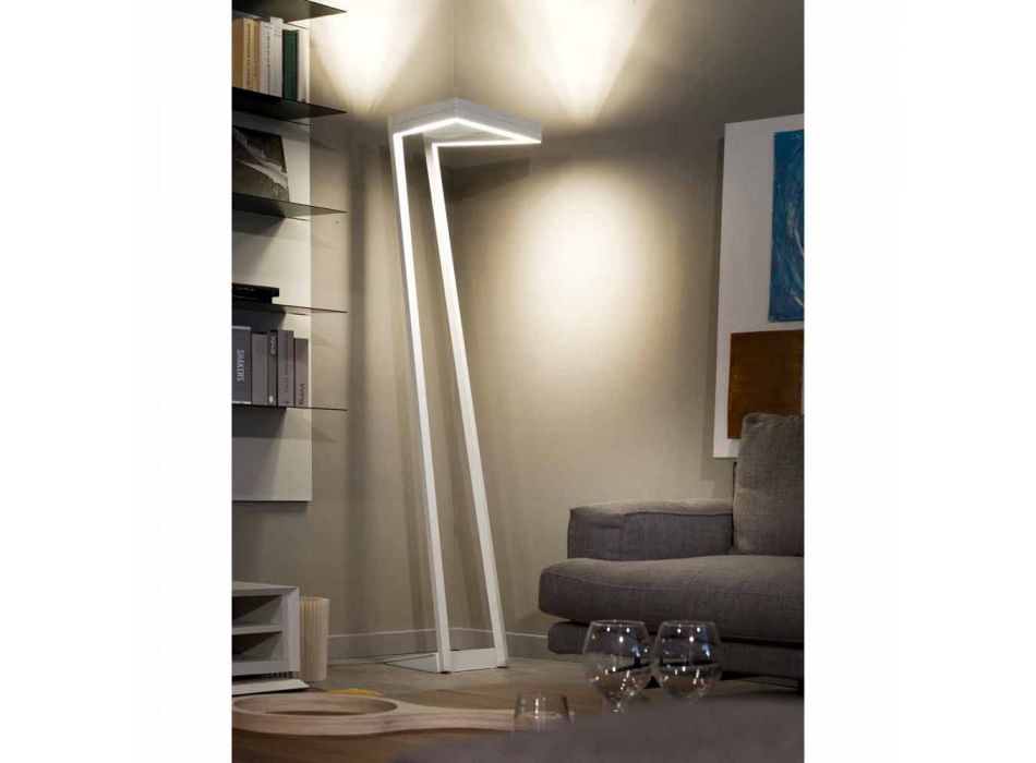 Selene mi manera LED blanco lámpara de pie H180cm 40x40, fabricado en Italia Viadurini