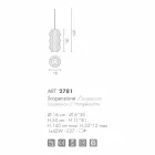 Selene Origami lámpara de techo de vidrio soplado Ø16 H 30 / 140cm Viadurini