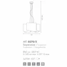 Selene papiro blanco colgante de cristal de la lámpara Ø65 x H 140 cm Viadurini