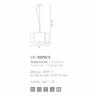 lámpara de suspensión Selene Papiro hecho en Italia O46 x H 140 cm Viadurini