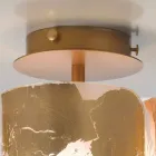 Selene Papiro cristal de la lámpara de techo Ø15 H30cm, fabricado en Italia Viadurini