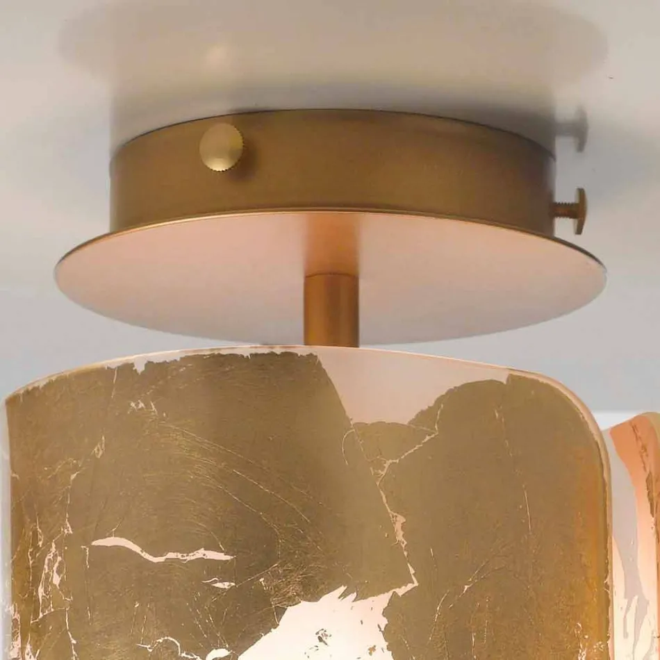 Selene Papiro cristal de la lámpara de techo Ø15 H30cm, fabricado en Italia Viadurini