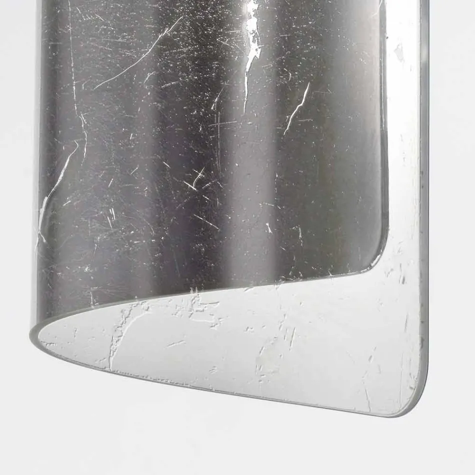 Selene Papiro cristal de la lámpara de techo Ø15 H30cm, fabricado en Italia Viadurini