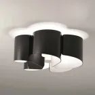 Selene Papiro luz de techo de cristal modernas Ø65 H28cm, fabricado en Italia Viadurini