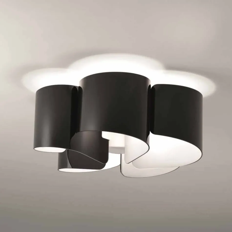 Selene Papiro luz de techo de cristal modernas Ø65 H28cm, fabricado en Italia Viadurini