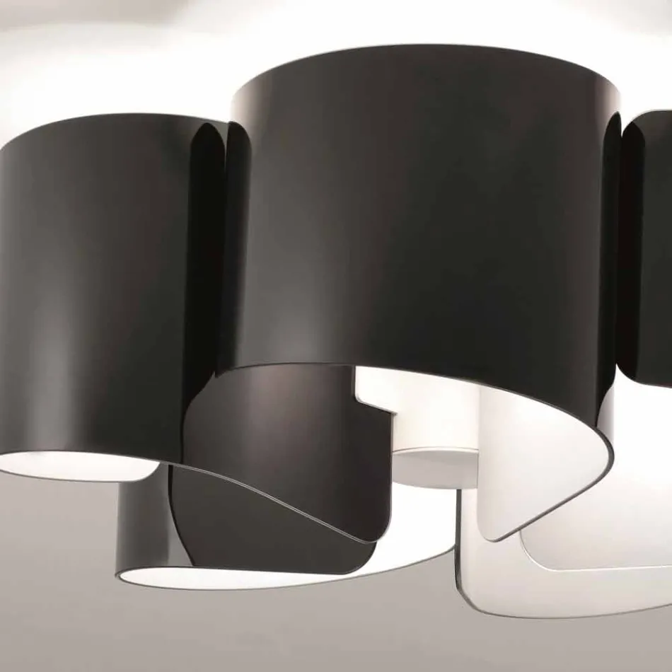 Selene Papiro luz de techo de cristal modernas Ø65 H28cm, fabricado en Italia Viadurini