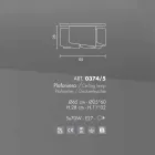 Selene Papiro luz de techo de cristal modernas Ø65 H28cm, fabricado en Italia Viadurini