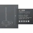 Lámpara de techo Selene Vultur Ø59,5 H 12.5 / 150 cm hecha en Italia Viadurini