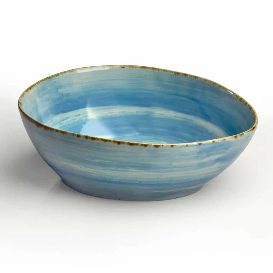 Servicio 12 Placas Rectangulares y Redondas de Diseño Moderno en Gres - Simba Viadurini