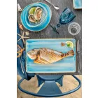 Servicio 12 Placas Rectangulares y Redondas de Diseño Moderno en Gres - Simba Viadurini