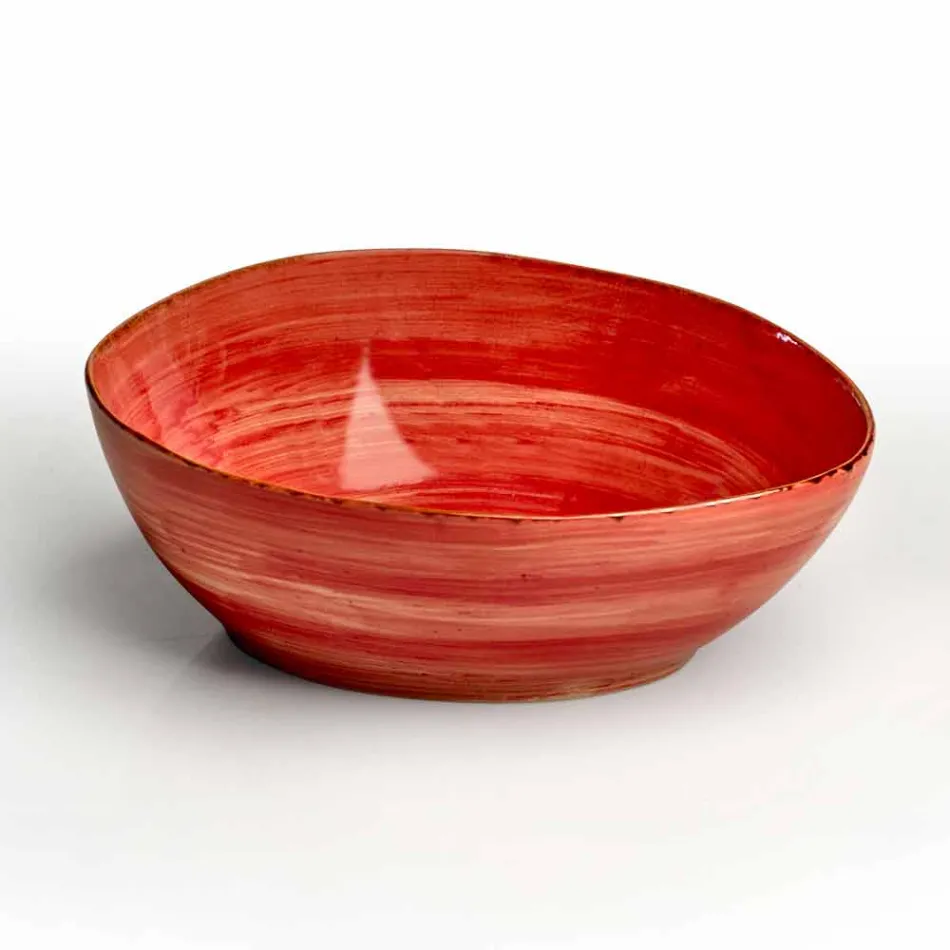 Servicio 12 Placas Rectangulares y Redondas de Diseño Moderno en Gres - Simba Viadurini