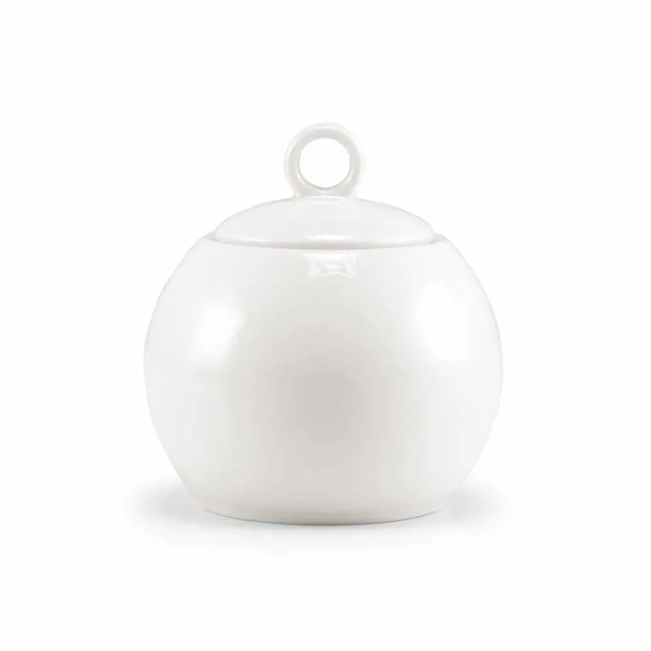 Juego de 18 tazas de té con azucarero y bandeja de porcelana - Lucerna Viadurini