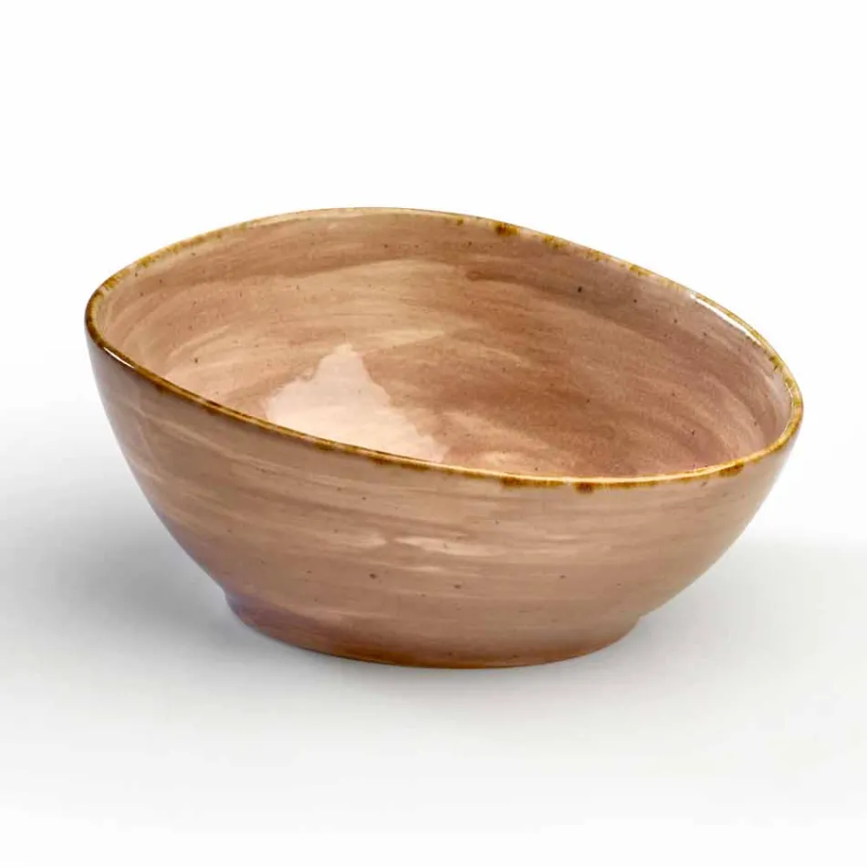 Juego de 8 placas de diseño rectangular moderno y cuenco de gres de colores - Simba Viadurini