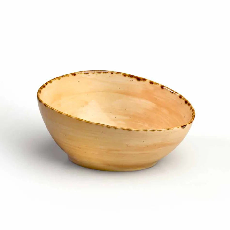 Juego de 8 placas de diseño rectangular moderno y cuenco de gres de colores - Simba Viadurini