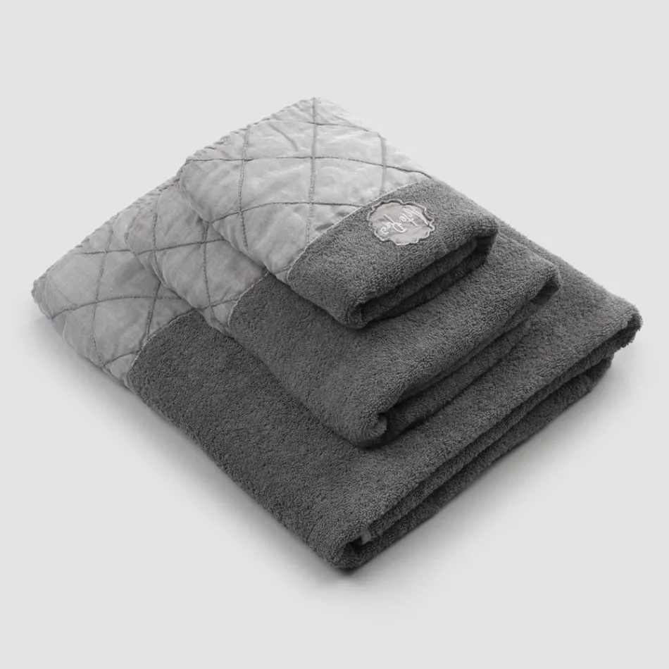 Servicio de toallas de cara e invitados y toalla con decoración de lujo - Hassim Viadurini