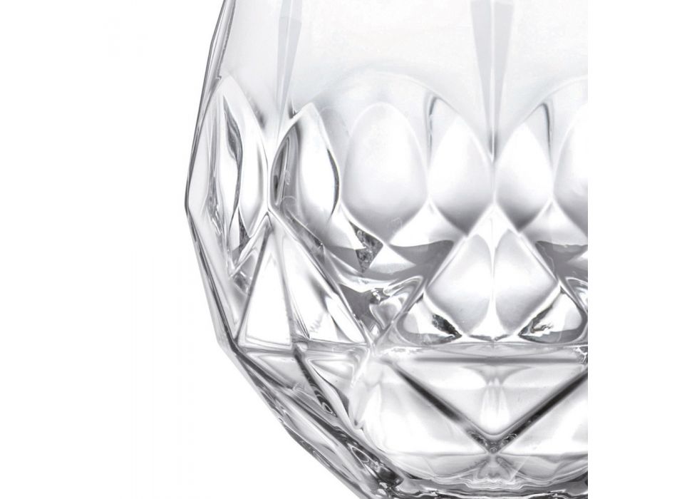 Servicio de Vasos de Licor Low Glass en Eco Crystal 12 Pzs - Bromeo Viadurini