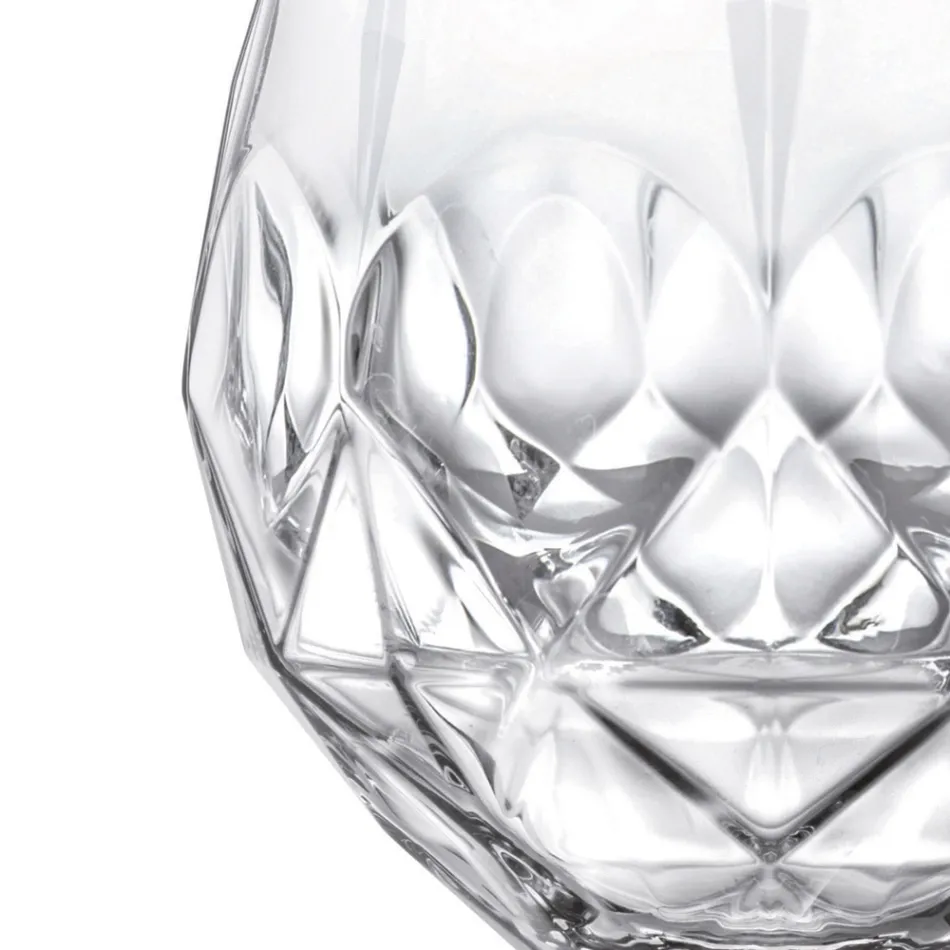 Servicio de Vasos de Licor Low Glass en Eco Crystal 12 Pzs - Bromeo Viadurini
