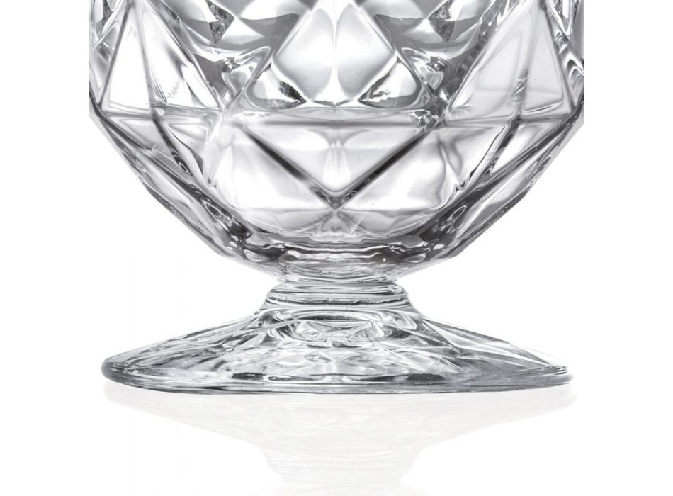 Servicio de Vasos de Licor Low Glass en Eco Crystal 12 Pzs - Bromeo Viadurini