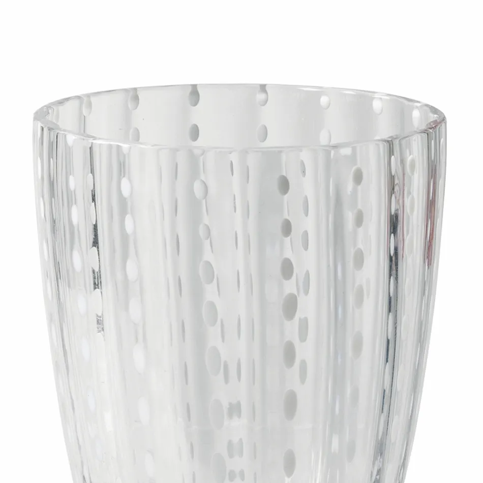 Servicio de vasos de agua de vidrio coloreado con lunares, 12 piezas - Botswana Viadurini