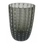 Servicio de vasos de agua de vidrio coloreado con lunares, 12 piezas - Botswana Viadurini