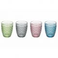 Vasos De Agua De Vidrio De Colores Decorados Servicio 12 Piezas - Stilotto