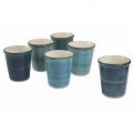 Servicio de vasos de agua de 12 piezas de diseño de cerámica coloreada - Abruzzo