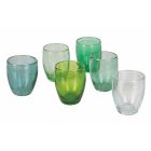 Vasos de agua de vidrio soplado de colores de 12 piezas - Guerrero Viadurini