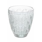 Juego de vasos de agua con hoja de vidrio transparente, decoración de 12 piezas - Indonesia Viadurini