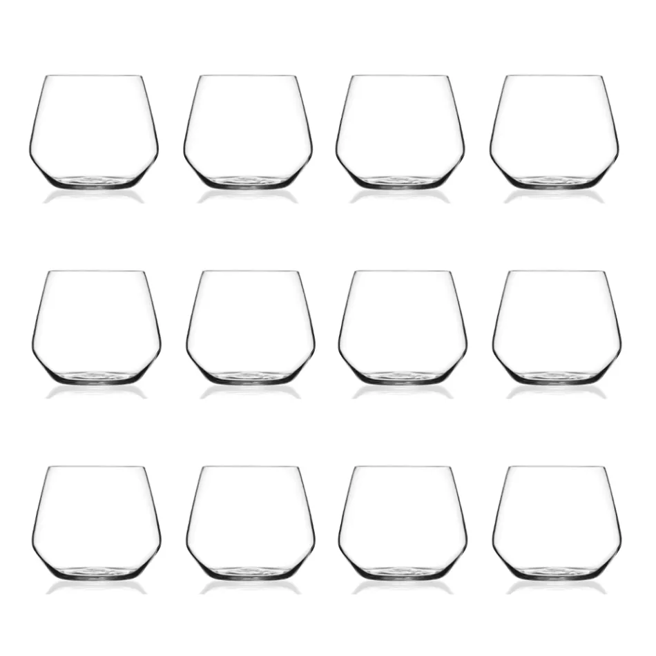 Juego de vasos de agua en Eco Crystal Minimal Design 12 Pcs - Etera Viadurini