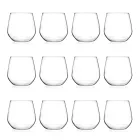 Juego de vasos de agua en Eco Crystal Minimal Design 12 Pcs - Etera Viadurini