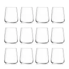 Juego de Vasos de Agua Vaso Eco Crystal Minimal 12 Pzas - Primordio Viadurini
