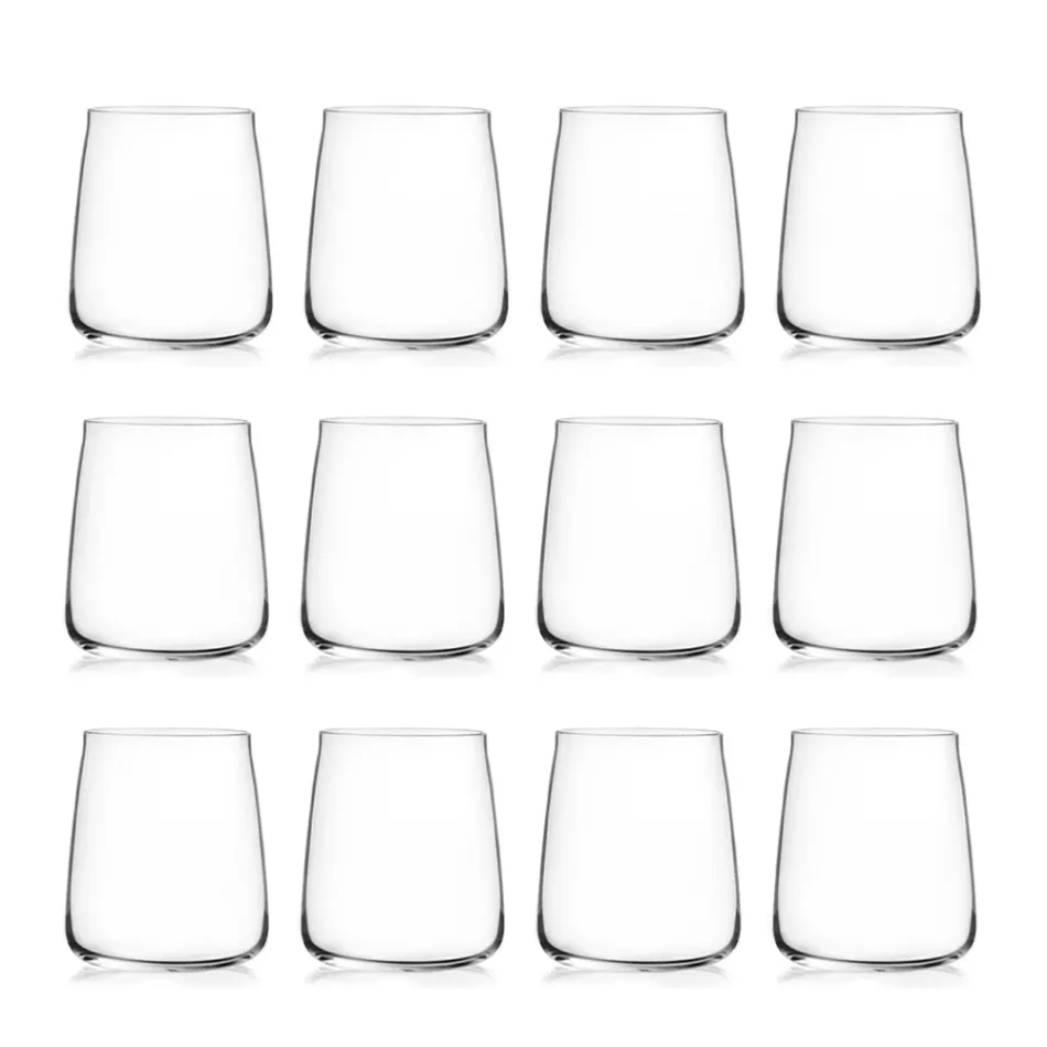 Juego de Vasos de Agua Vaso Eco Crystal Minimal 12 Pzas - Primordio Viadurini
