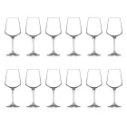 Juego de 12 copas de vino minimalistas de cristal ecológico rojo o blanco - Etera Viadurini