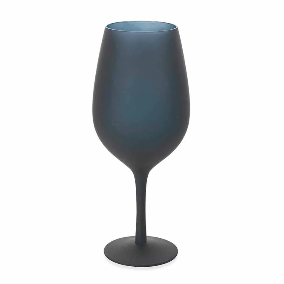 Juego de copa de vino tinto o blanco en vidrio coloreado, 12 piezas - Borde Viadurini