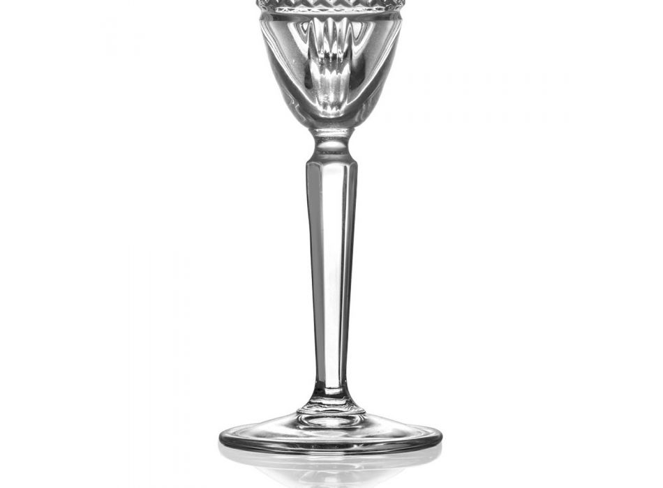 Juego de copa de flauta de champán en decoración de cristal ecológico, 12 piezas - Lively Viadurini