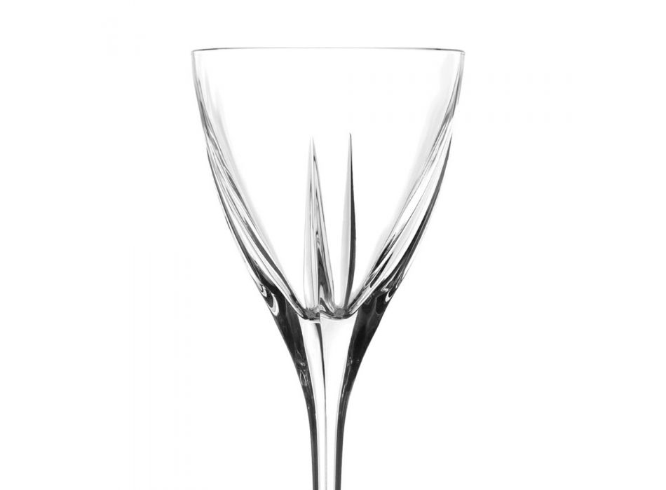 Juego de copas de vino de cristal, color ecológico o transparente, 12 piezas - Amalgama Viadurini