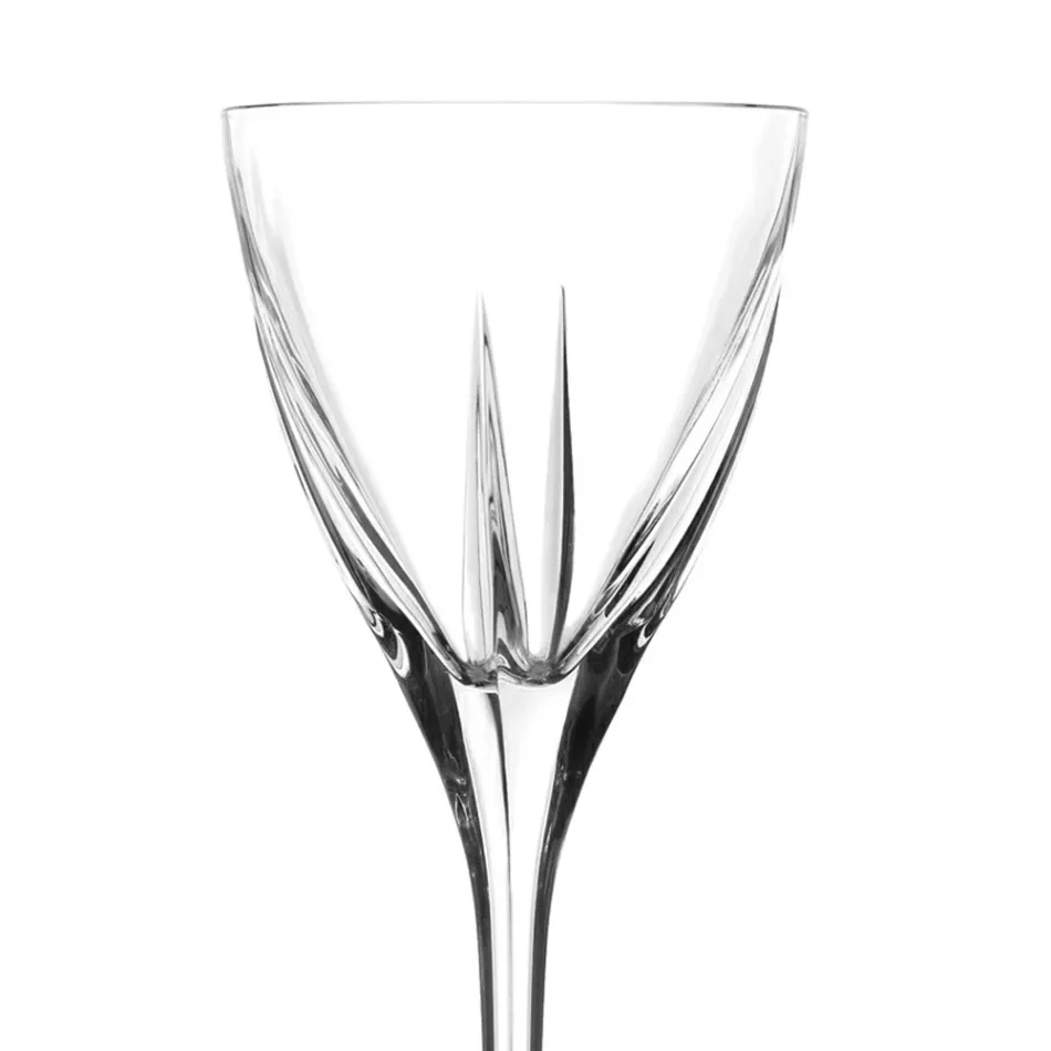 Juego de copas de vino de cristal, color ecológico o transparente, 12 piezas - Amalgama Viadurini