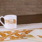 Servicio de desayuno artesanal italiano Estampado a mano en telas antiguas - Marcas Viadurini