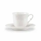 Servicio Completo de Desayuno 22 Piezas en Porcelana Blanca - Gimignano Viadurini