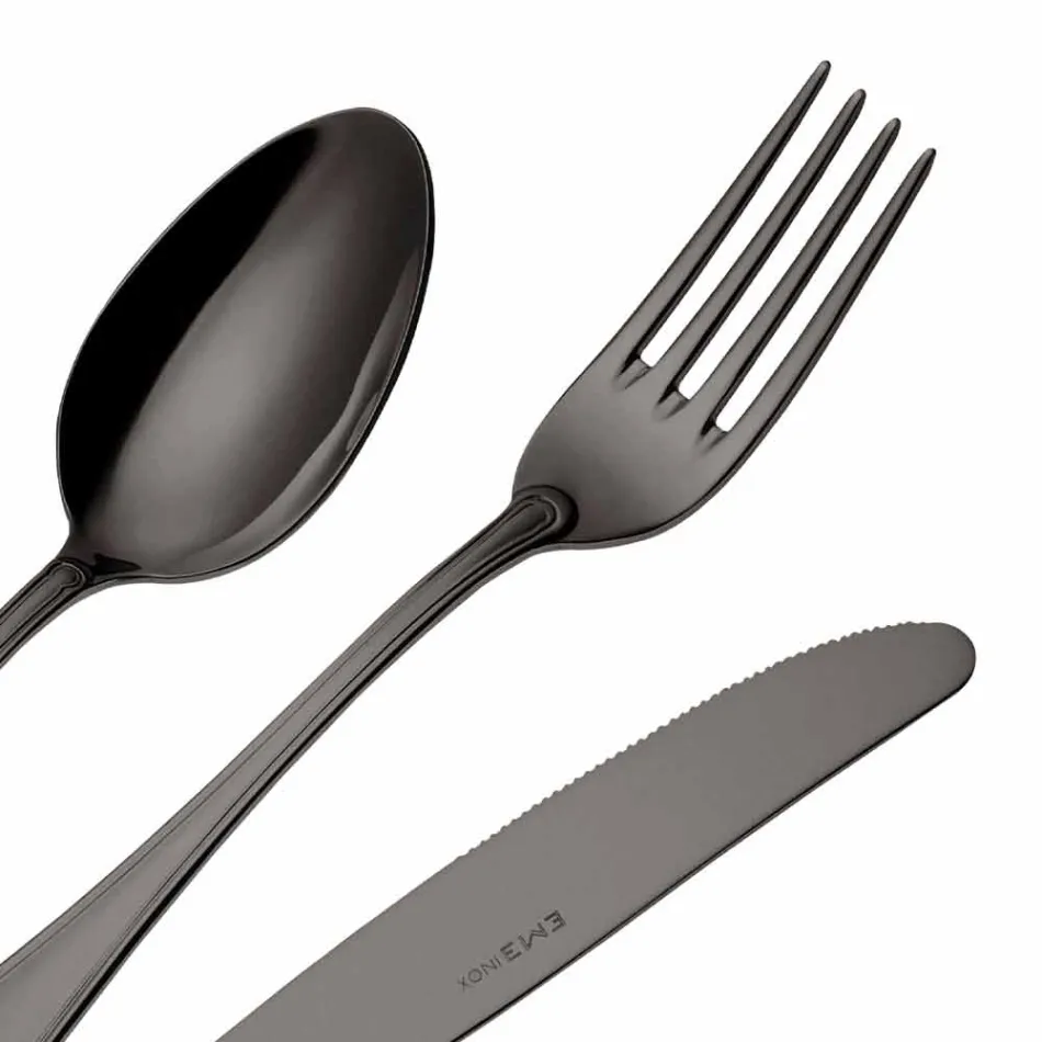 Juego completo de cubiertos de acero inoxidable de diseño de lujo de 24 piezas - Boss Viadurini