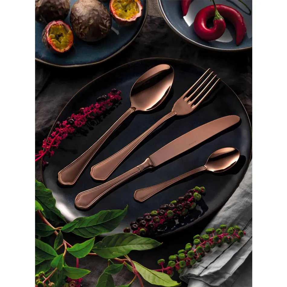 Juego completo de cubiertos de acero inoxidable de diseño de lujo 24 piezas - Boss Viadurini