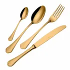 Juego completo de cubiertos de acero inoxidable de diseño de lujo de 24 piezas - Boss Viadurini