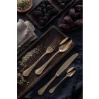 Juego completo de cubiertos de acero inoxidable de diseño de lujo de 24 piezas - Boss Viadurini